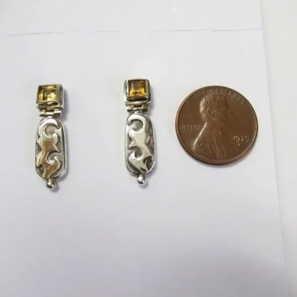 Michou Citrine and Sterling Silver Earrings - Picture 4 of 6